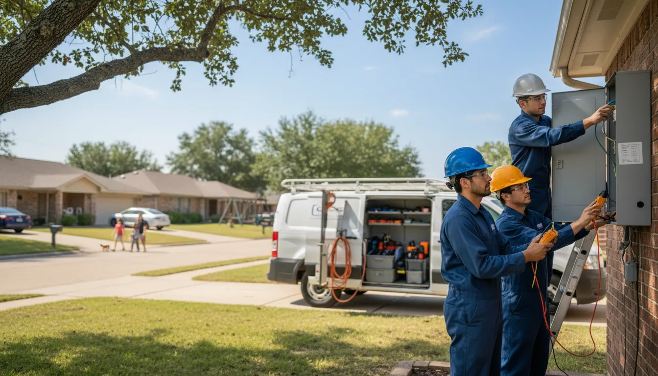 Certified electrician providing emergency electrical services in Porterfield, WI
